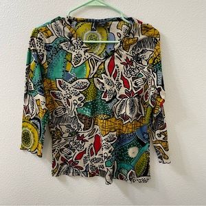 Zashi long sleeve shirt floral large